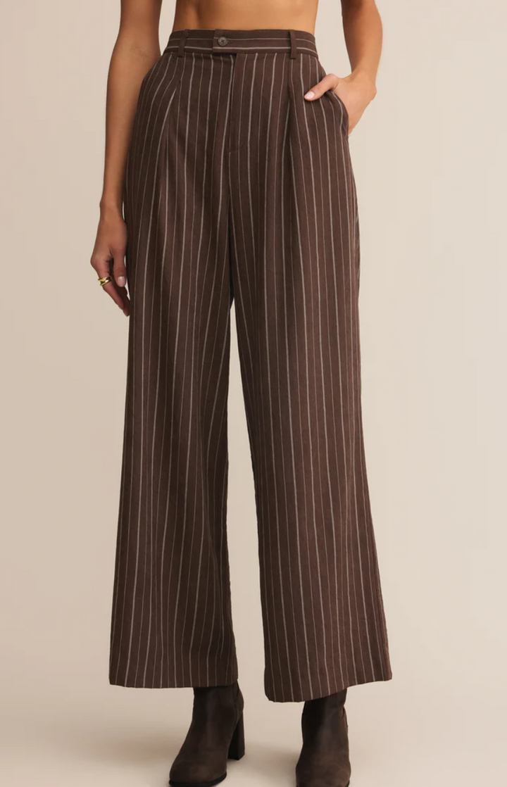 Z Supply Alma Pinstripe Wide Leg Pant