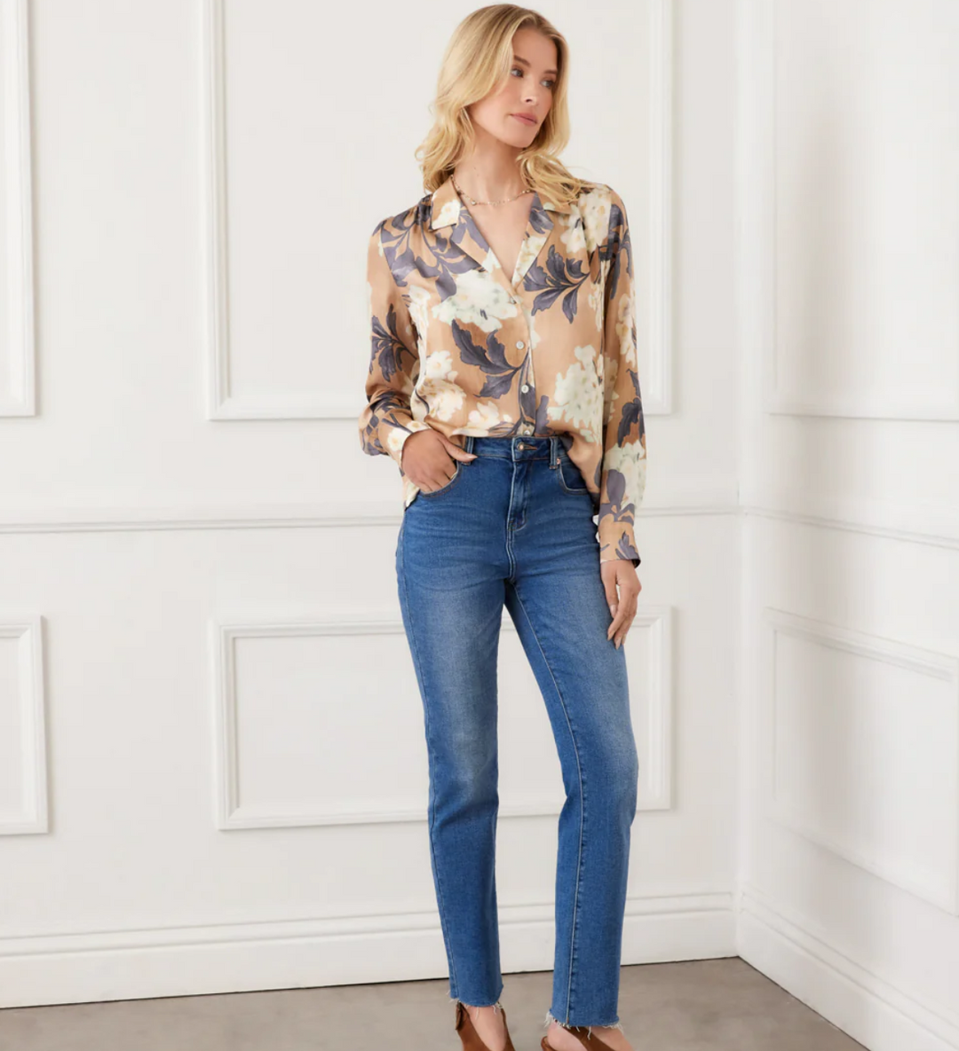 Karen Kane Polished Bloom Blouse