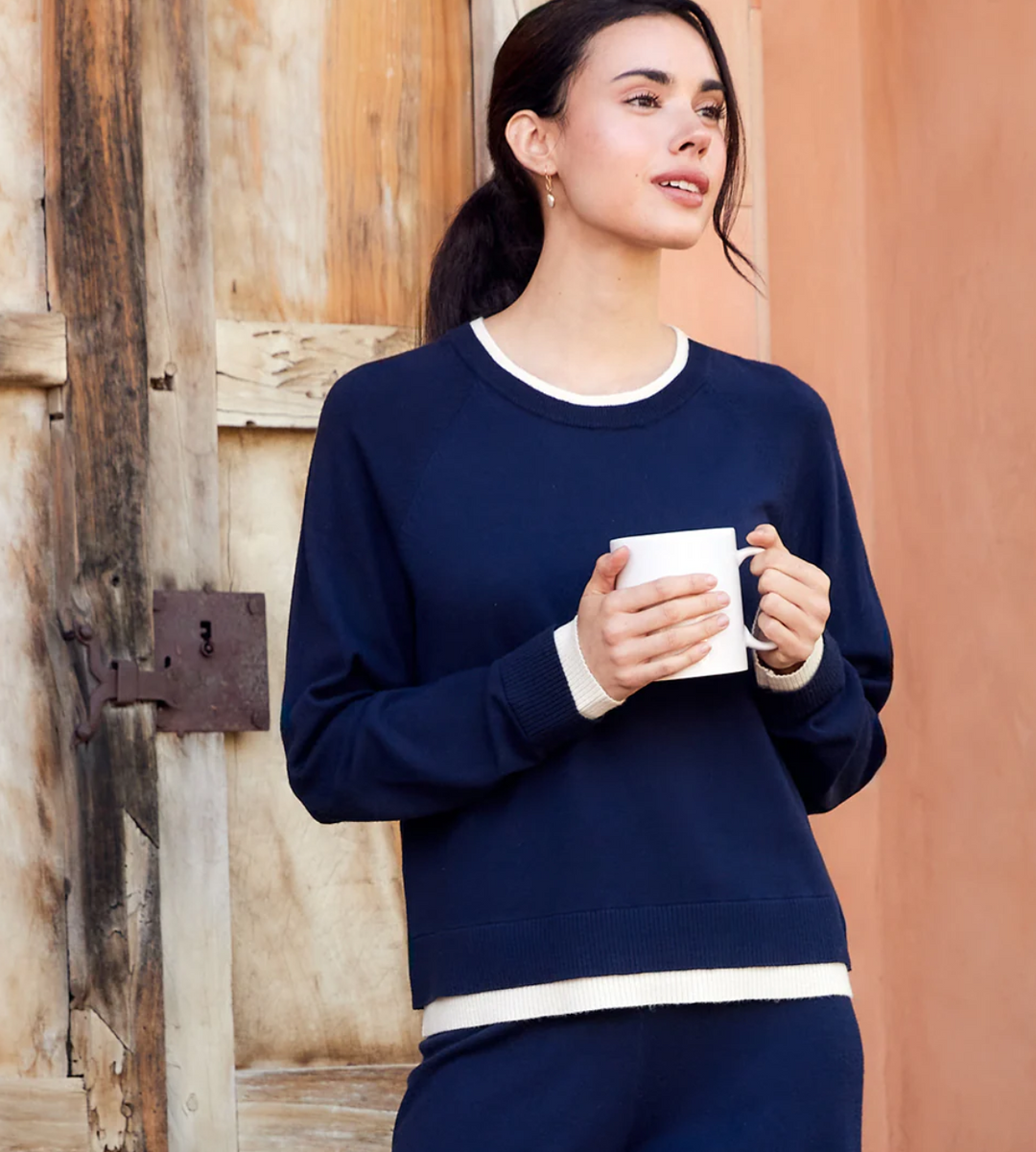 Karen Kane Contrast Couture Sweater