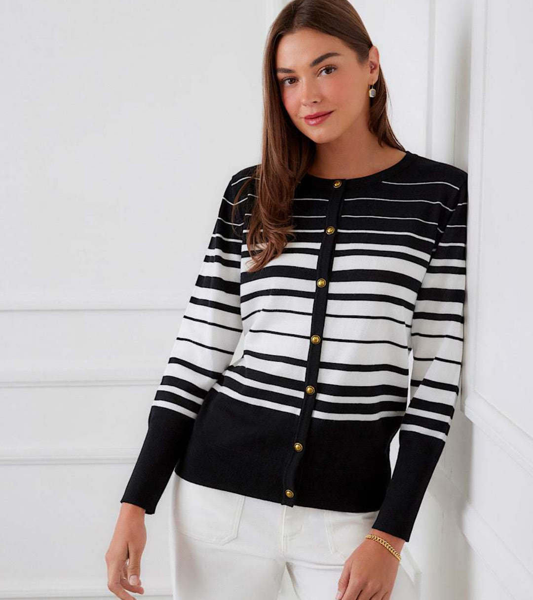 Karen Kane Stripe Season Cardigan
