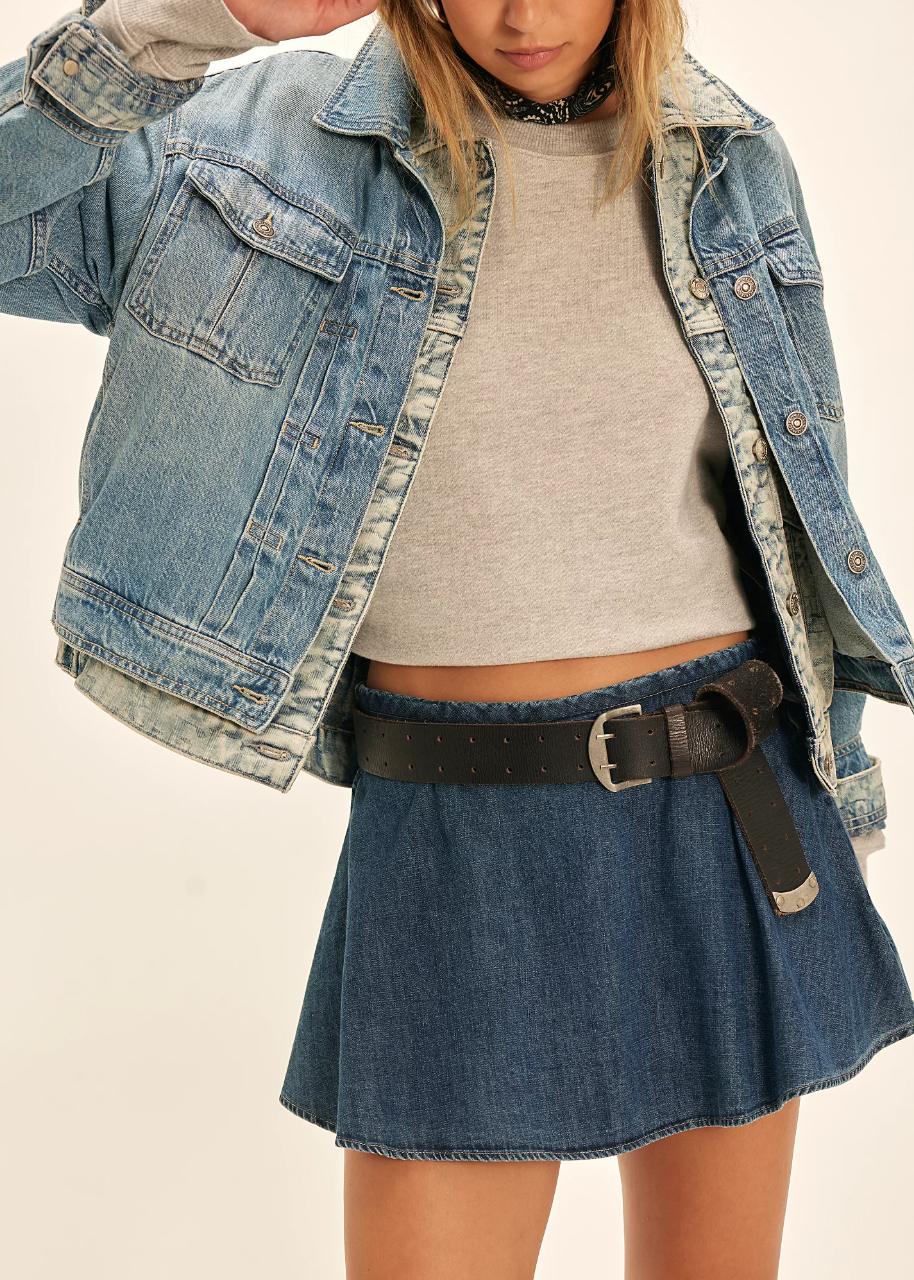 Free People Paradise Found Denim Skort