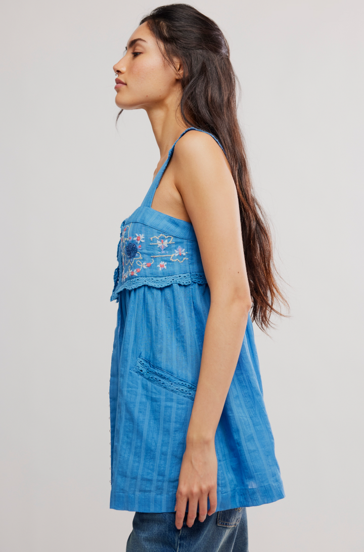 Free People Farrah Embroidered Tunic
