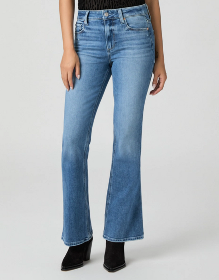 Paige Laurel Canyon Bootcut in Rock Show Distressed