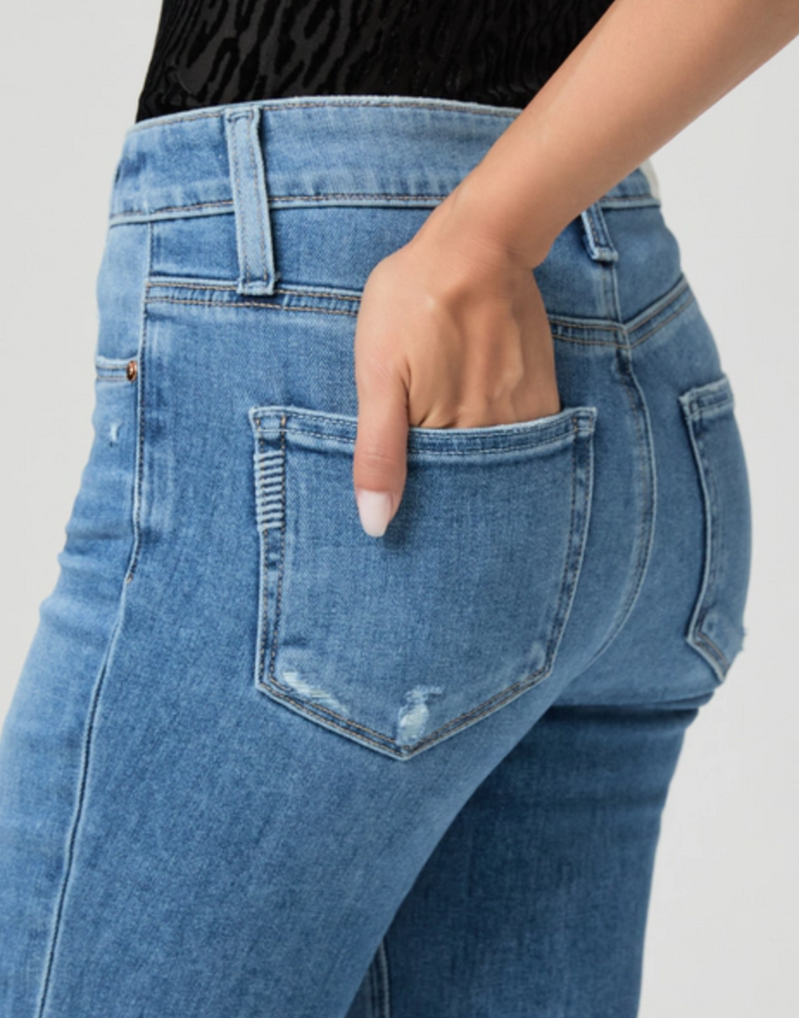 Paige Laurel Canyon Bootcut in Rock Show Distressed