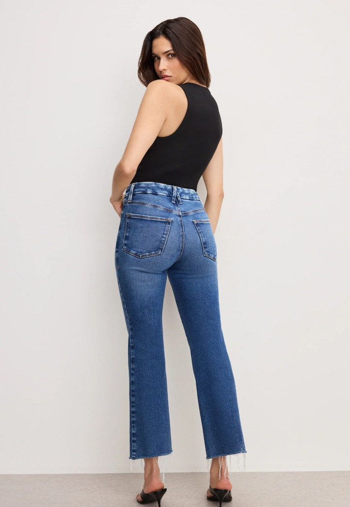 Good American Soft Tech Good Legs Cropped Bootcut