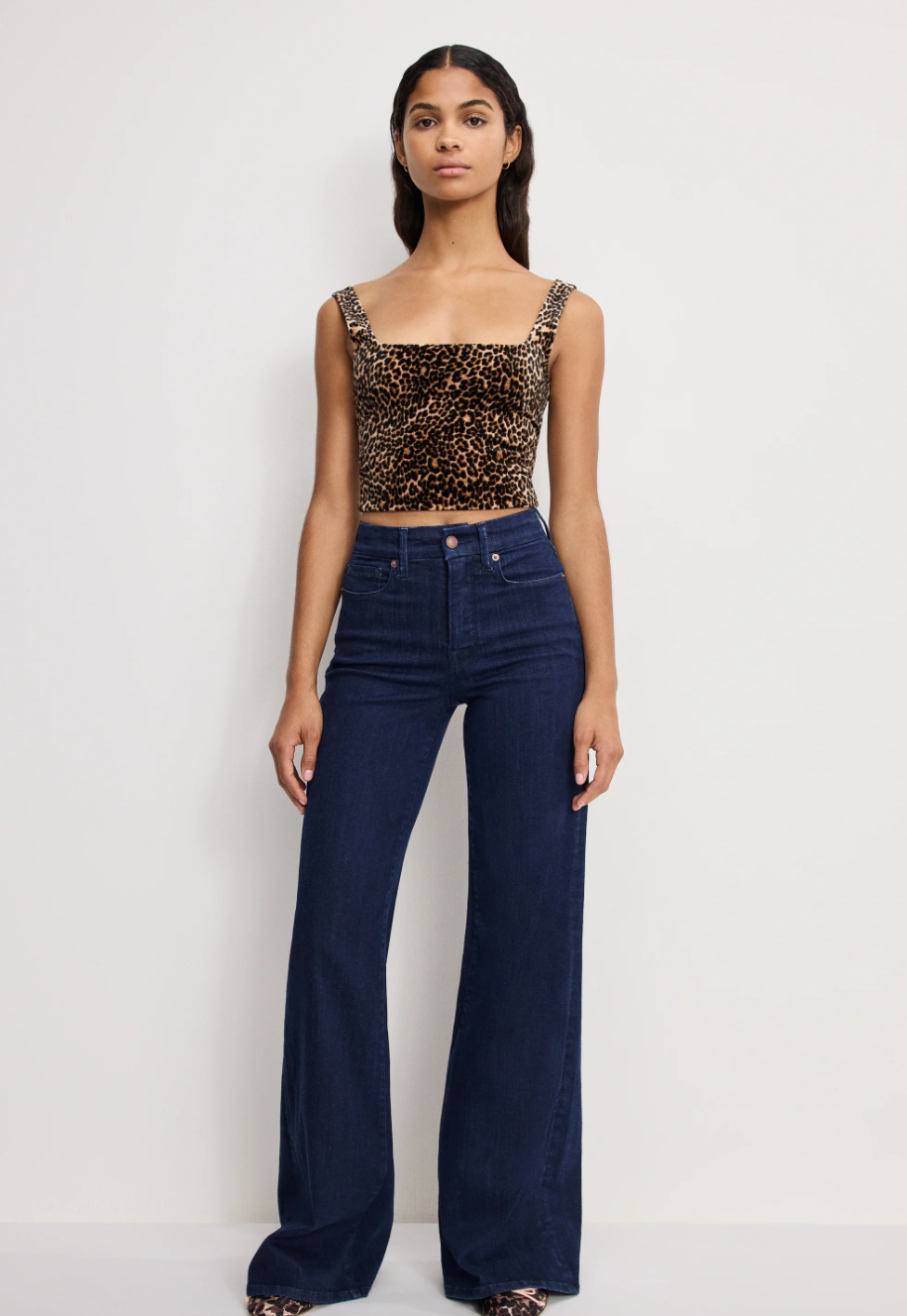 Good American Good Petite Palazzo Jean