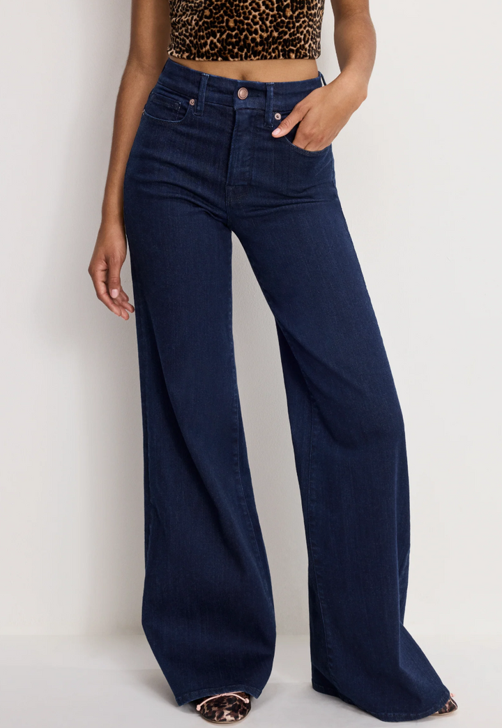 Good American Good Petite Palazzo Jean