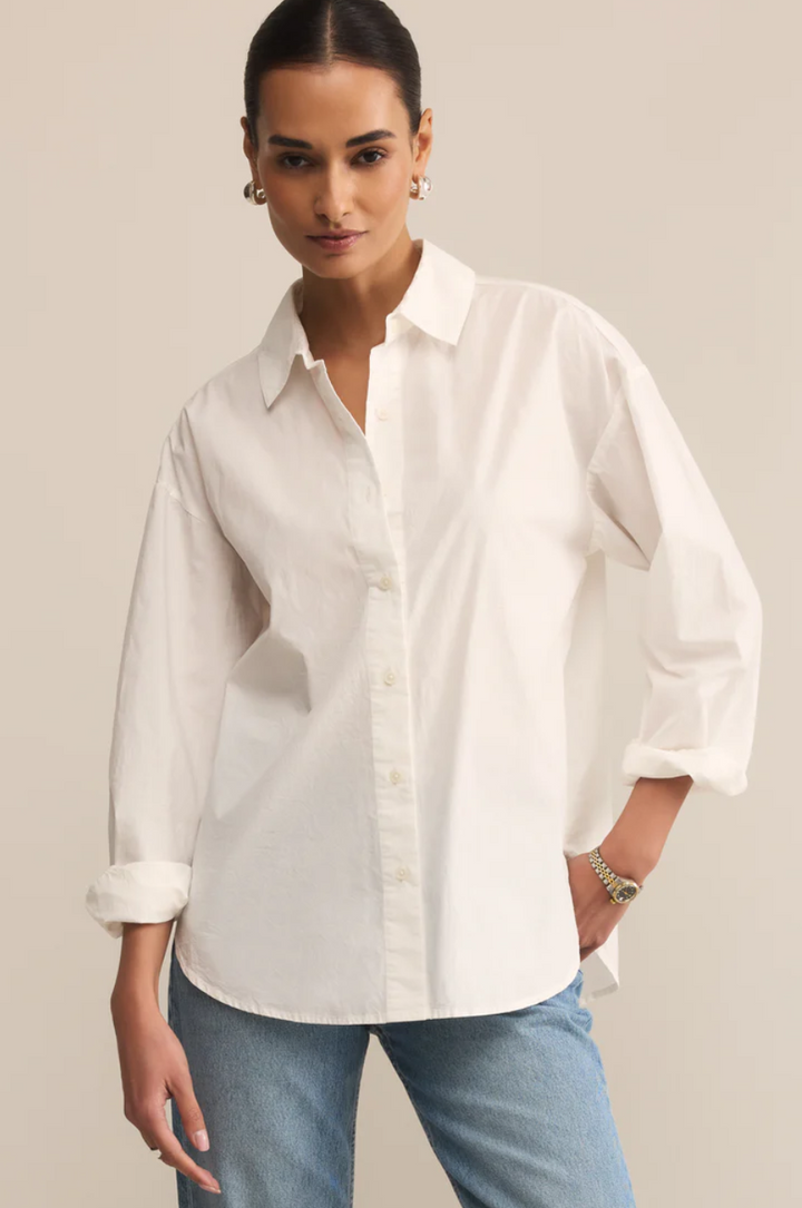 Z Supply Elevated Poplin Button Up Top