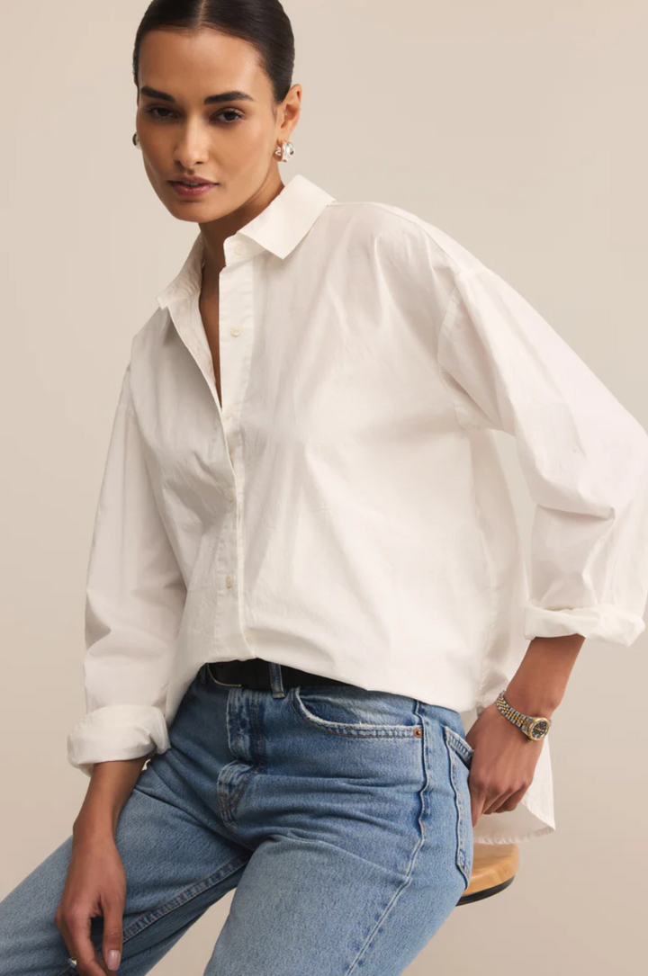 Z Supply Elevated Poplin Button Up Top