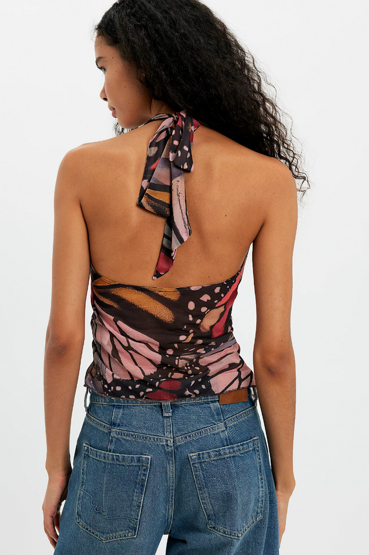 Free People Butterfly Effect Halter Top