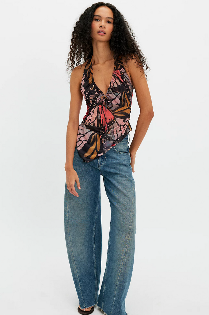 Free People Butterfly Effect Halter Top