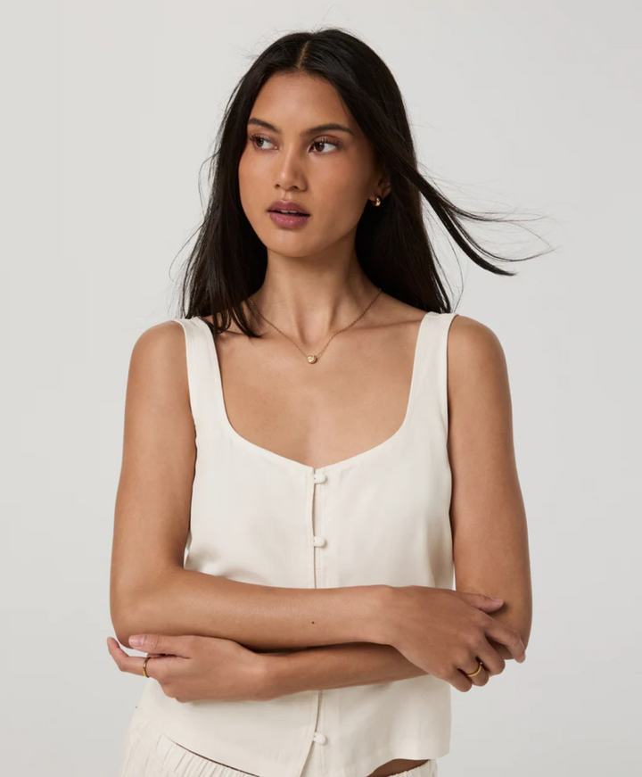 Vuori Trestles Twill Button Front Top