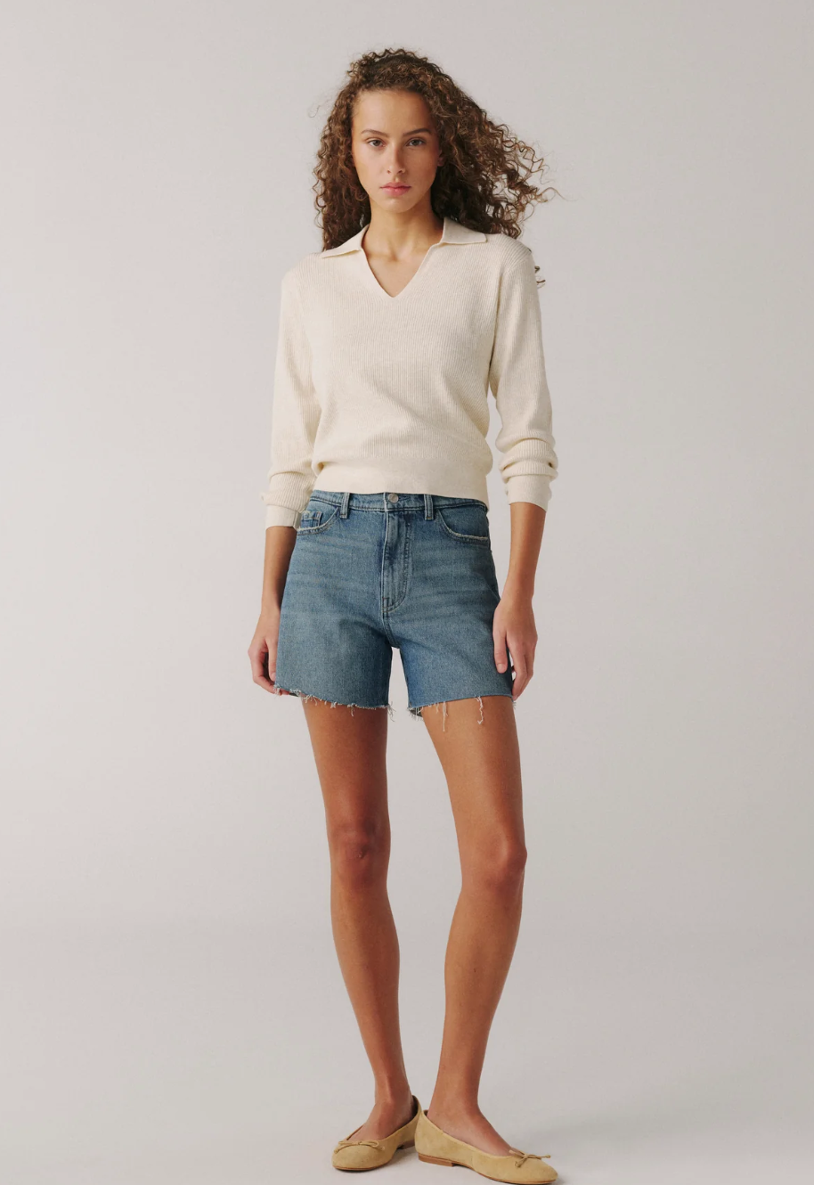 Warp + Weft VVI Relaxed Jean Short in Earth Mother