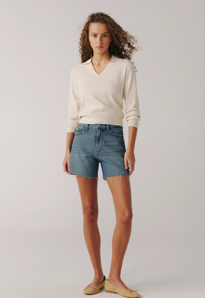 Warp + Weft VVI Relaxed Jean Short in Earth Mother