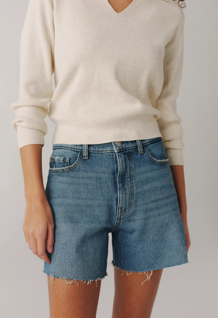Warp + Weft VVI Relaxed Jean Short in Earth Mother