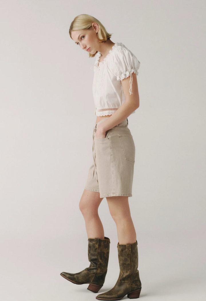 Warp + Weft BNA Soft Curve Short in Sand Dollar