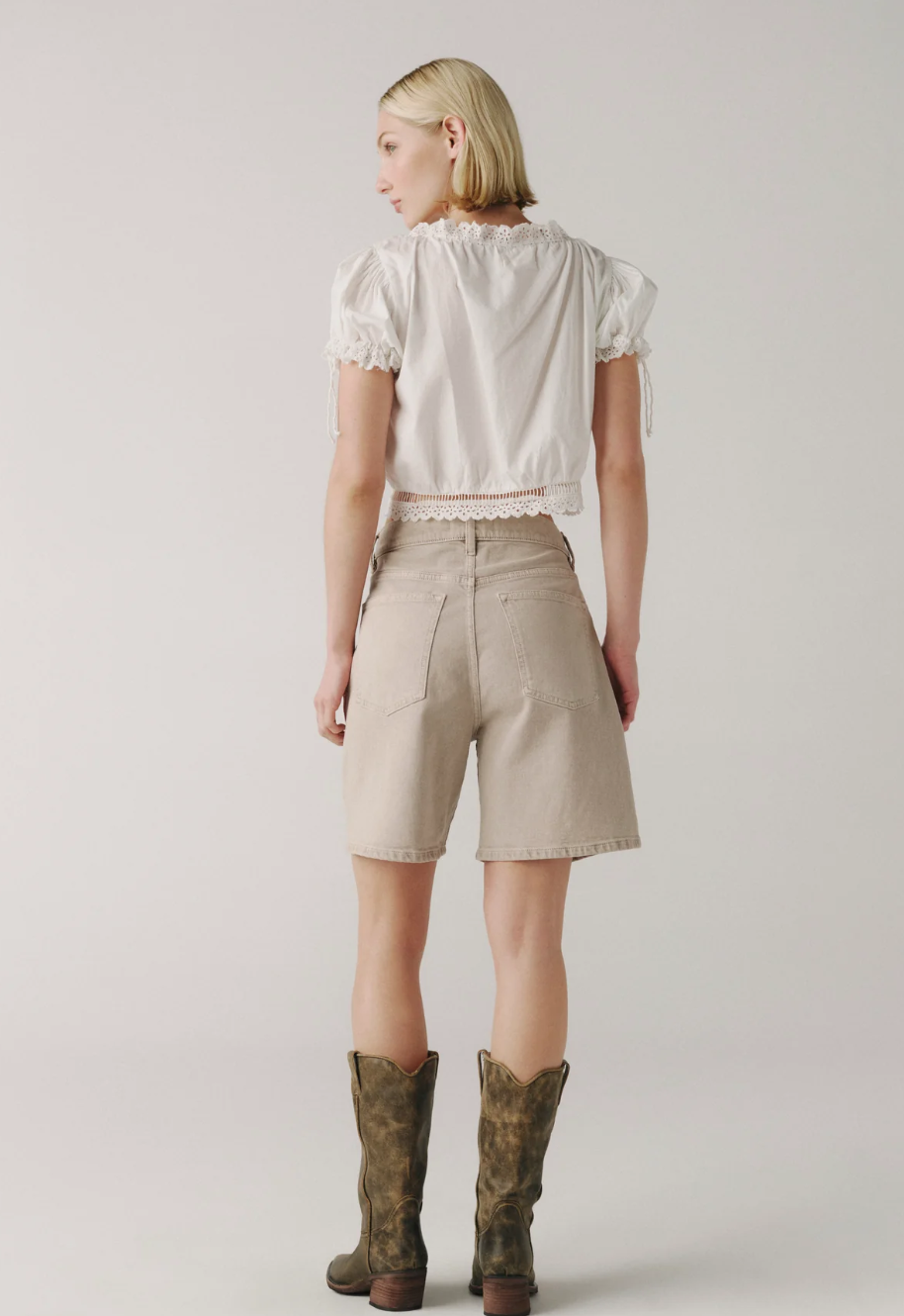 Warp + Weft BNA Soft Curve Short in Sand Dollar