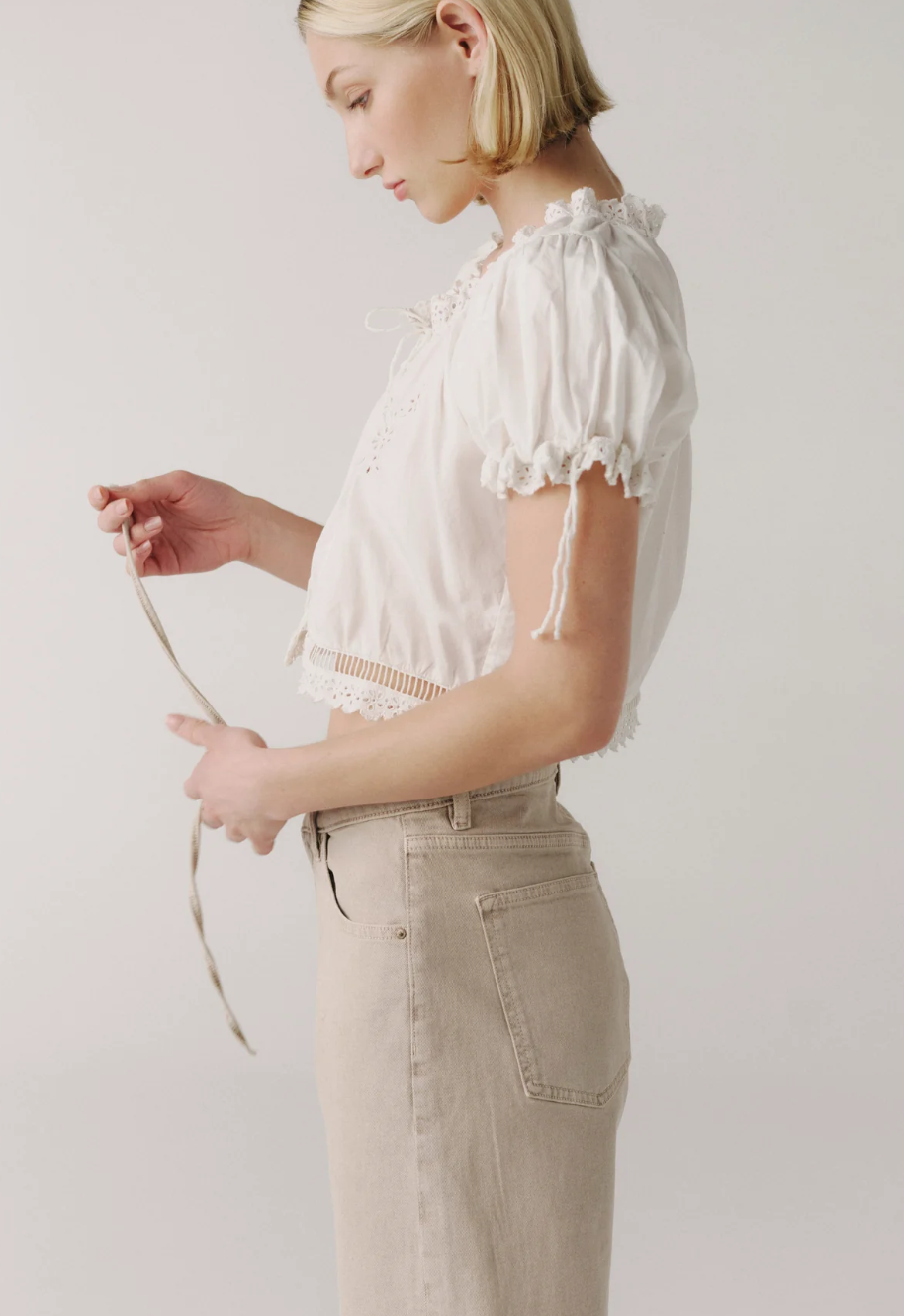 Warp + Weft BNA Soft Curve Short in Sand Dollar