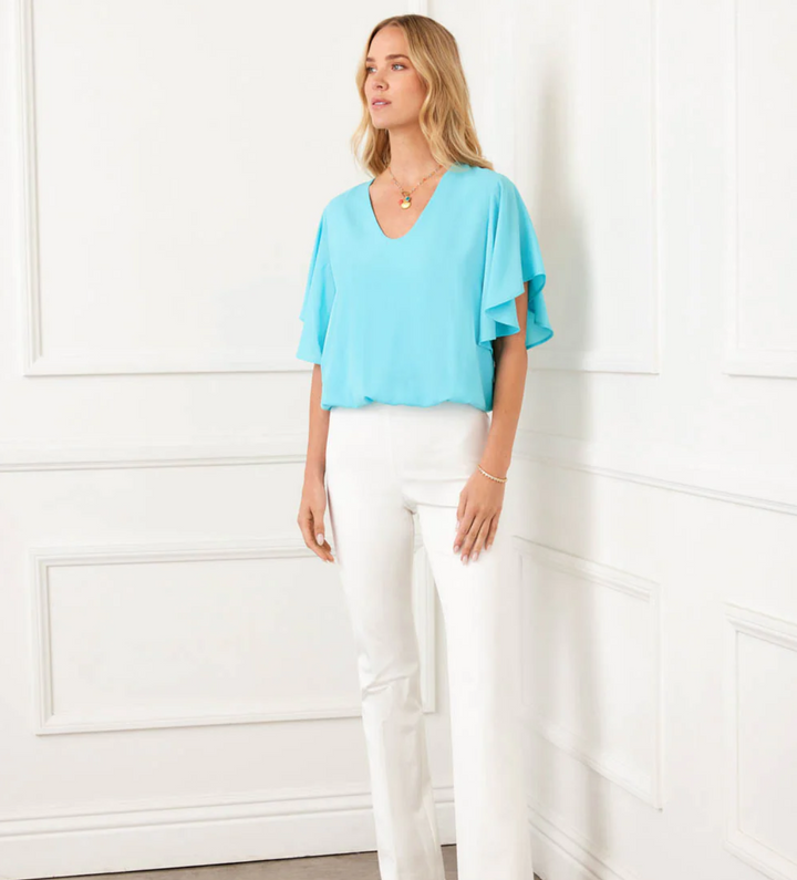 Karen Kane Aqua Affair Blouse