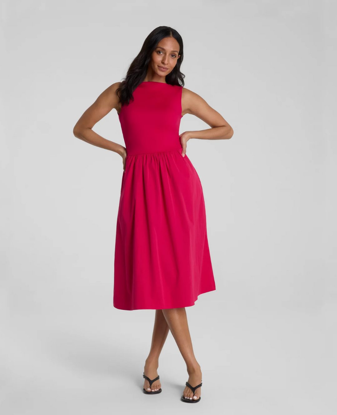 SPANXsmooth Jersey High Neck Midi Dress