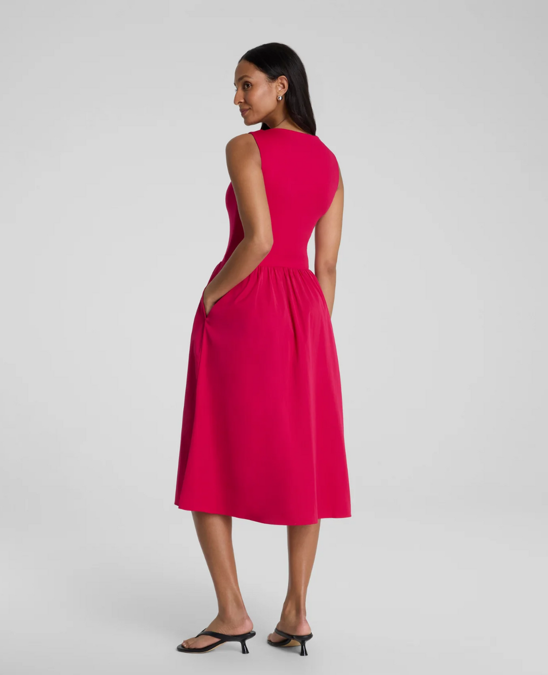 SPANXsmooth Jersey High Neck Midi Dress