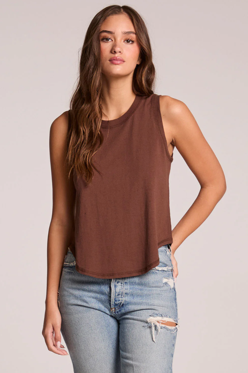 Chaser Flouncy Kahlua Muscle Tank