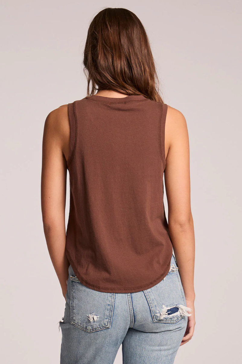 Chaser Flouncy Kahlua Muscle Tank