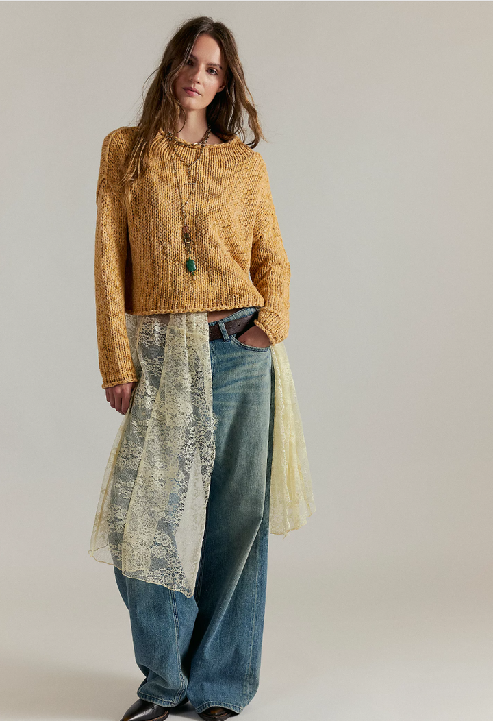 Free People Opal Rolneck Knit Sweater