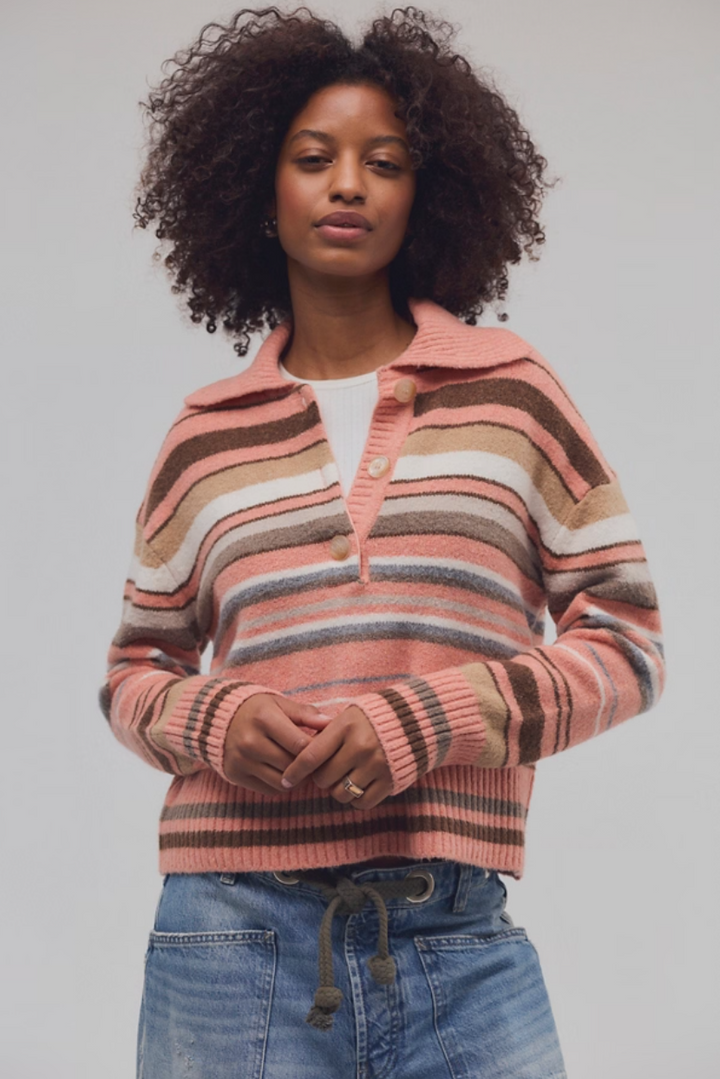 Free People Trading Up Stripe Polo