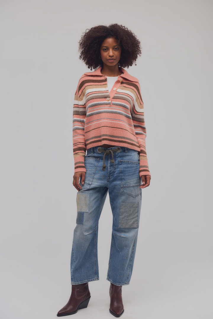 Free People Trading Up Stripe Polo