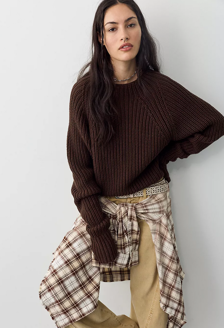 Free People Low Tide Knit Pullover
