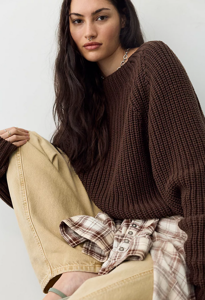 Free People Low Tide Knit Pullover