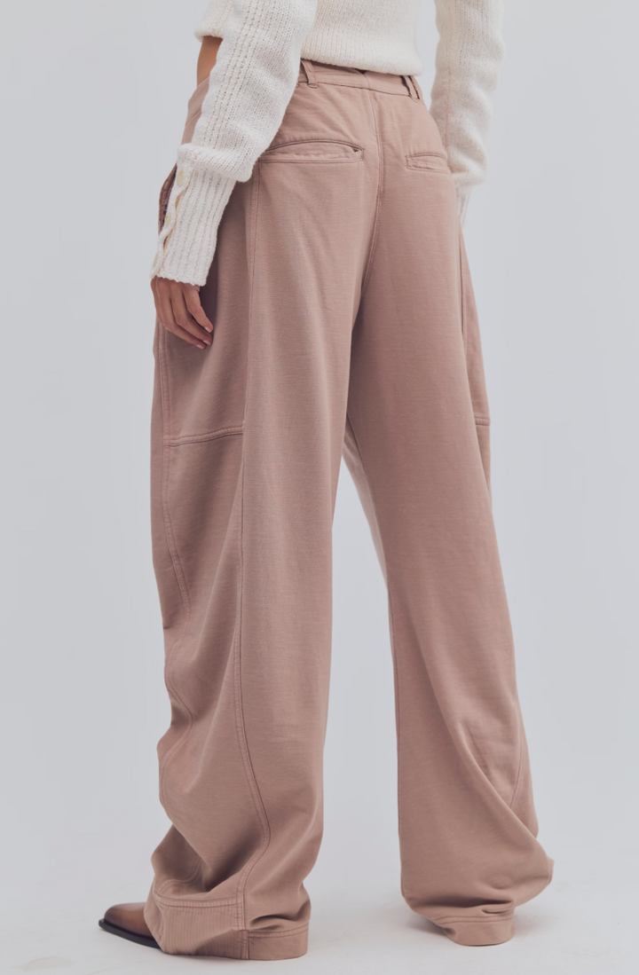 Free People Spotlight Knit Trouser in Stucco