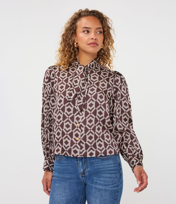 EsQualo Geometric Muse Blouse