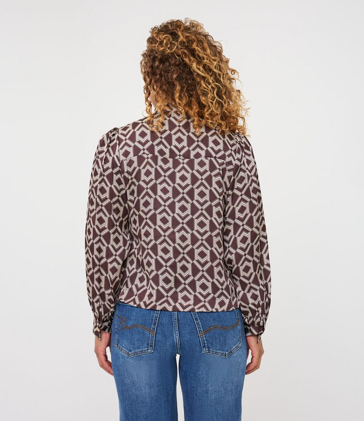 EsQualo Geometric Muse Blouse