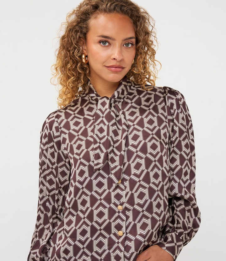 EsQualo Geometric Muse Blouse