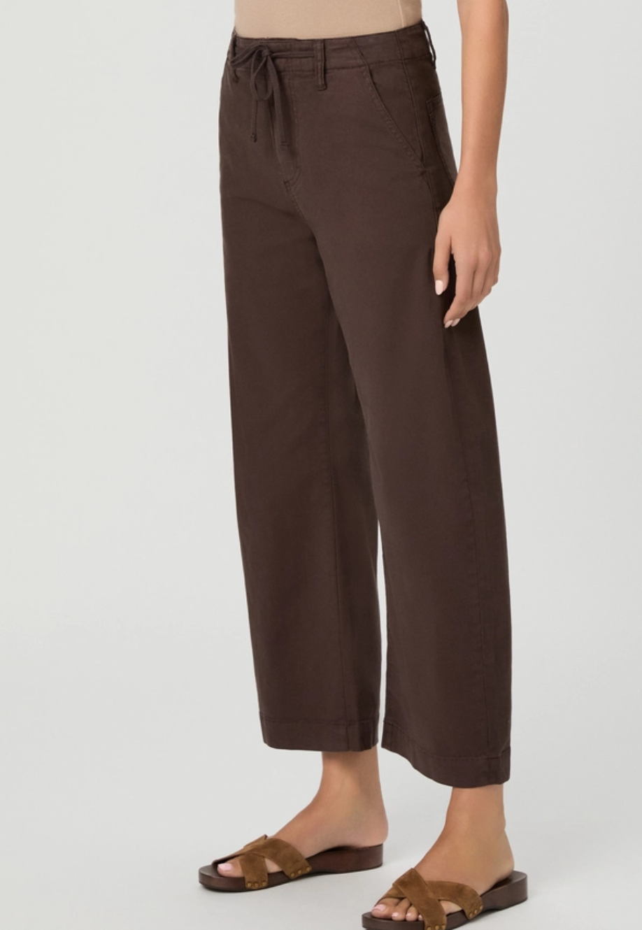 Paige Arellia Ankle Barrel Leg in Rich Chocolate