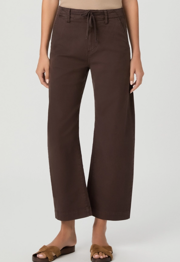 Paige Arellia Ankle Barrel Leg in Rich Chocolate