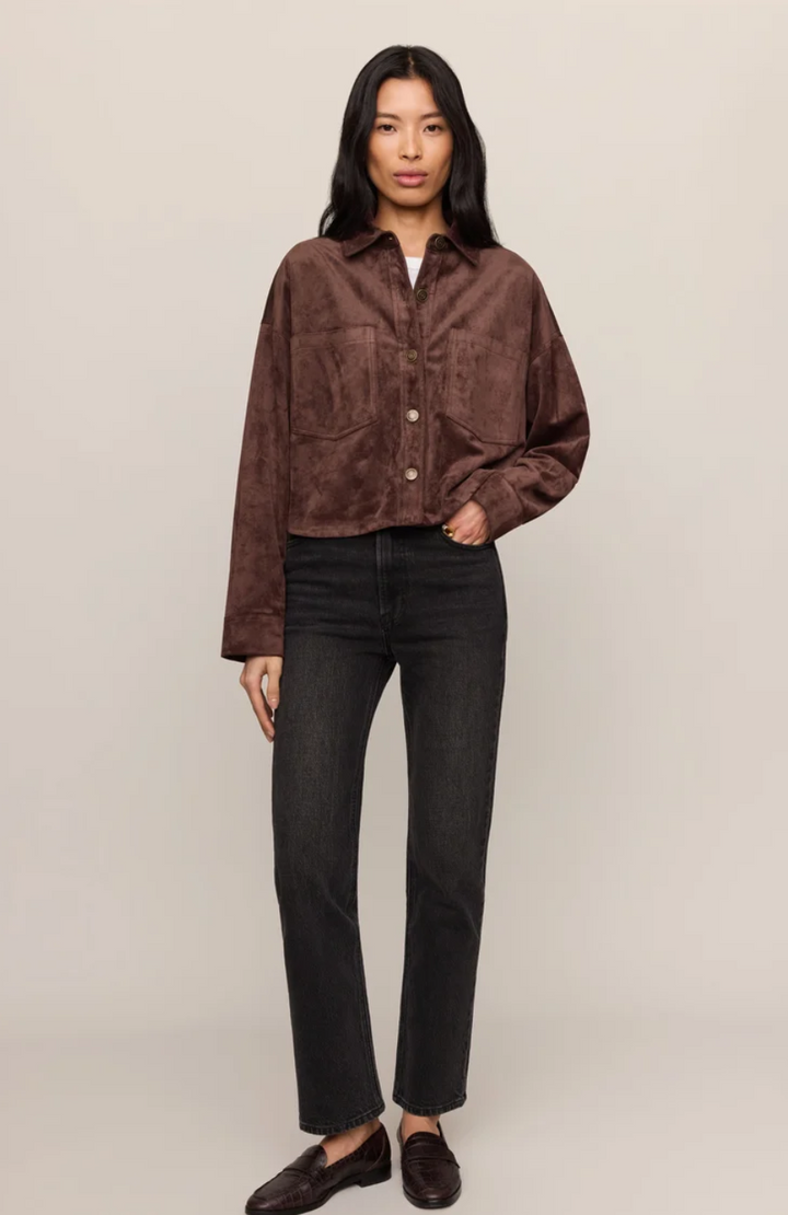 Z Supply All Day Cropped Suede Jacket