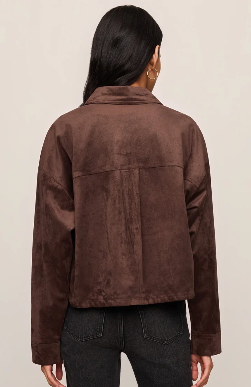 Z Supply All Day Cropped Suede Jacket