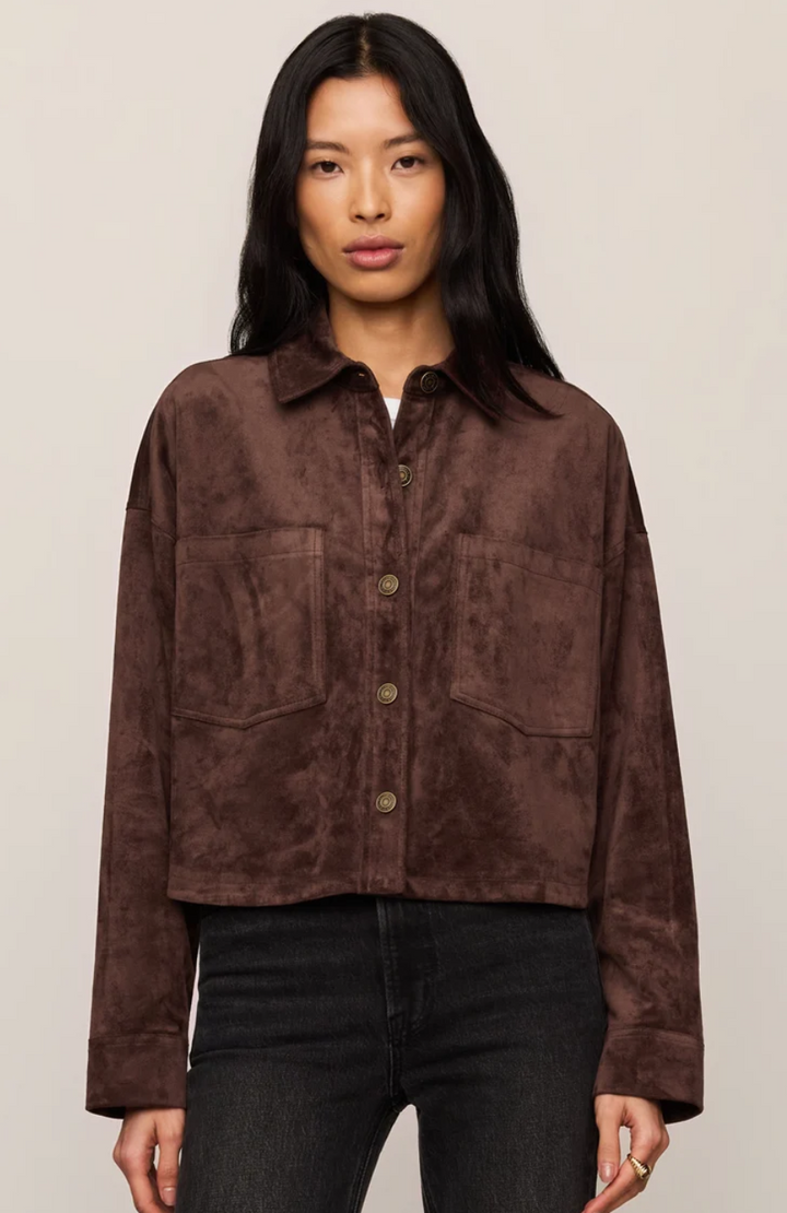 Z Supply All Day Cropped Suede Jacket