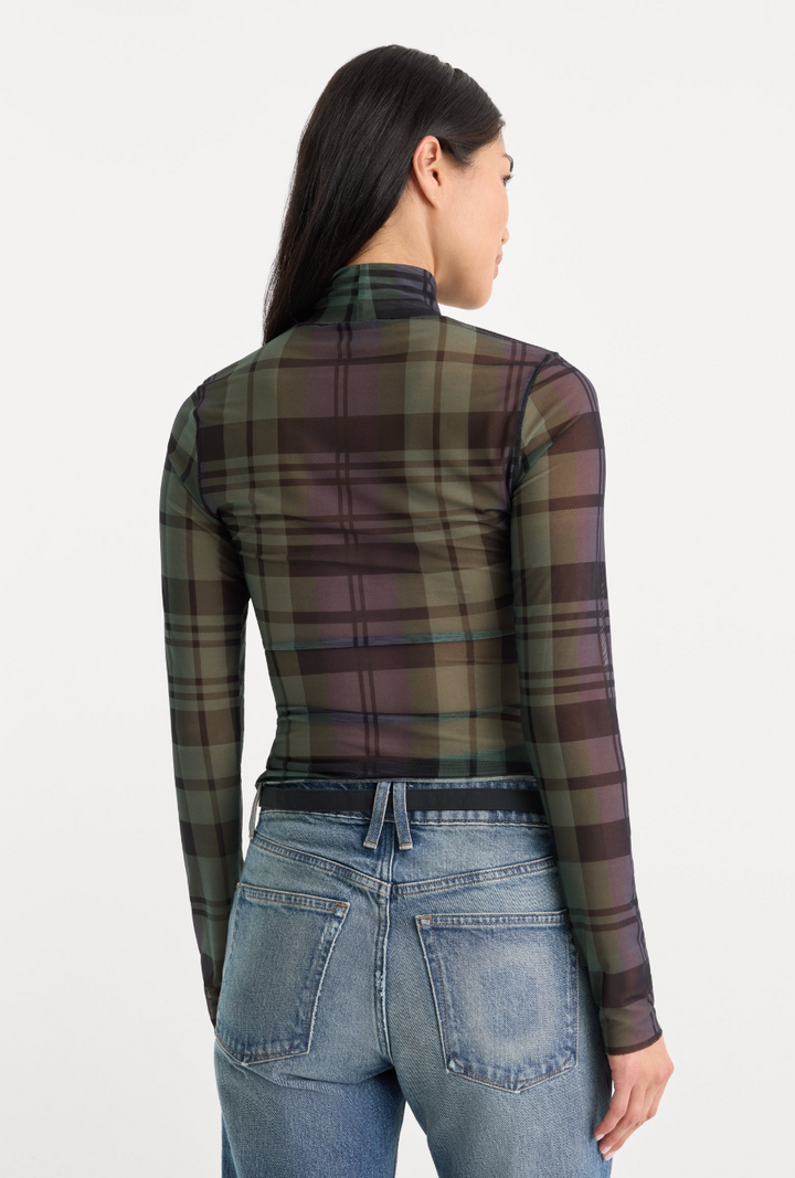 Good American The Mesh Turtleneck