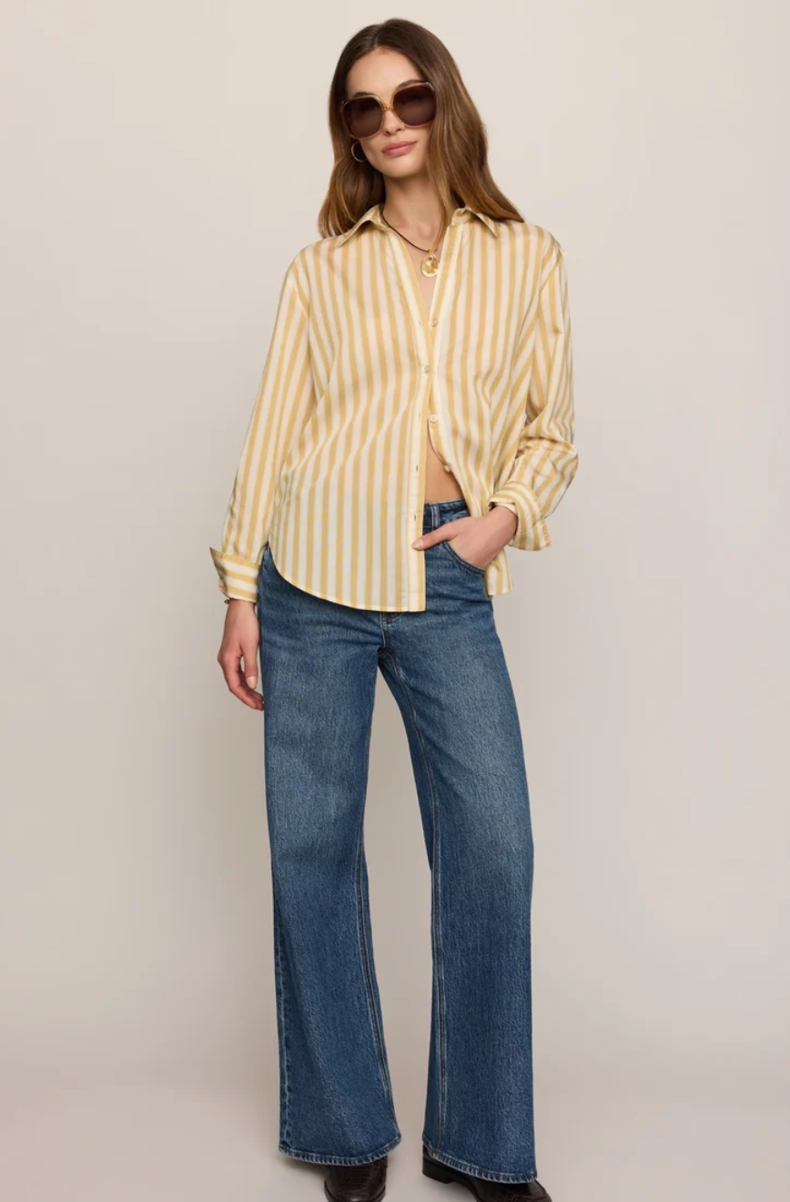 Z Supply Golden Haven Stripe Button Up
