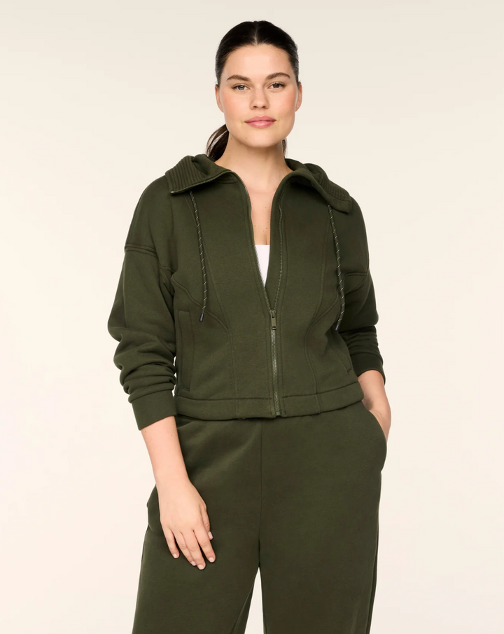 SPANX BoostUp Cotton Fleece Full Zip Hoodie