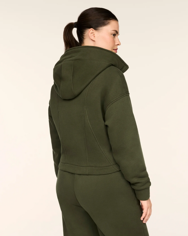 SPANX BoostUp Cotton Fleece Full Zip Hoodie