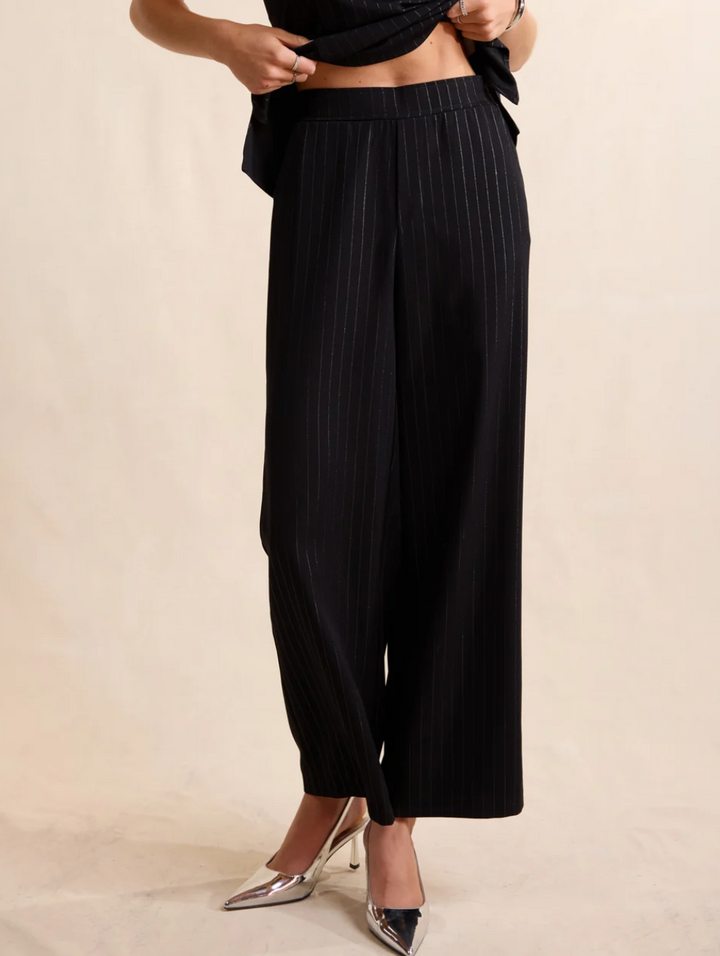 Sadie & Sage Gilded Evening Pinstripe Pants