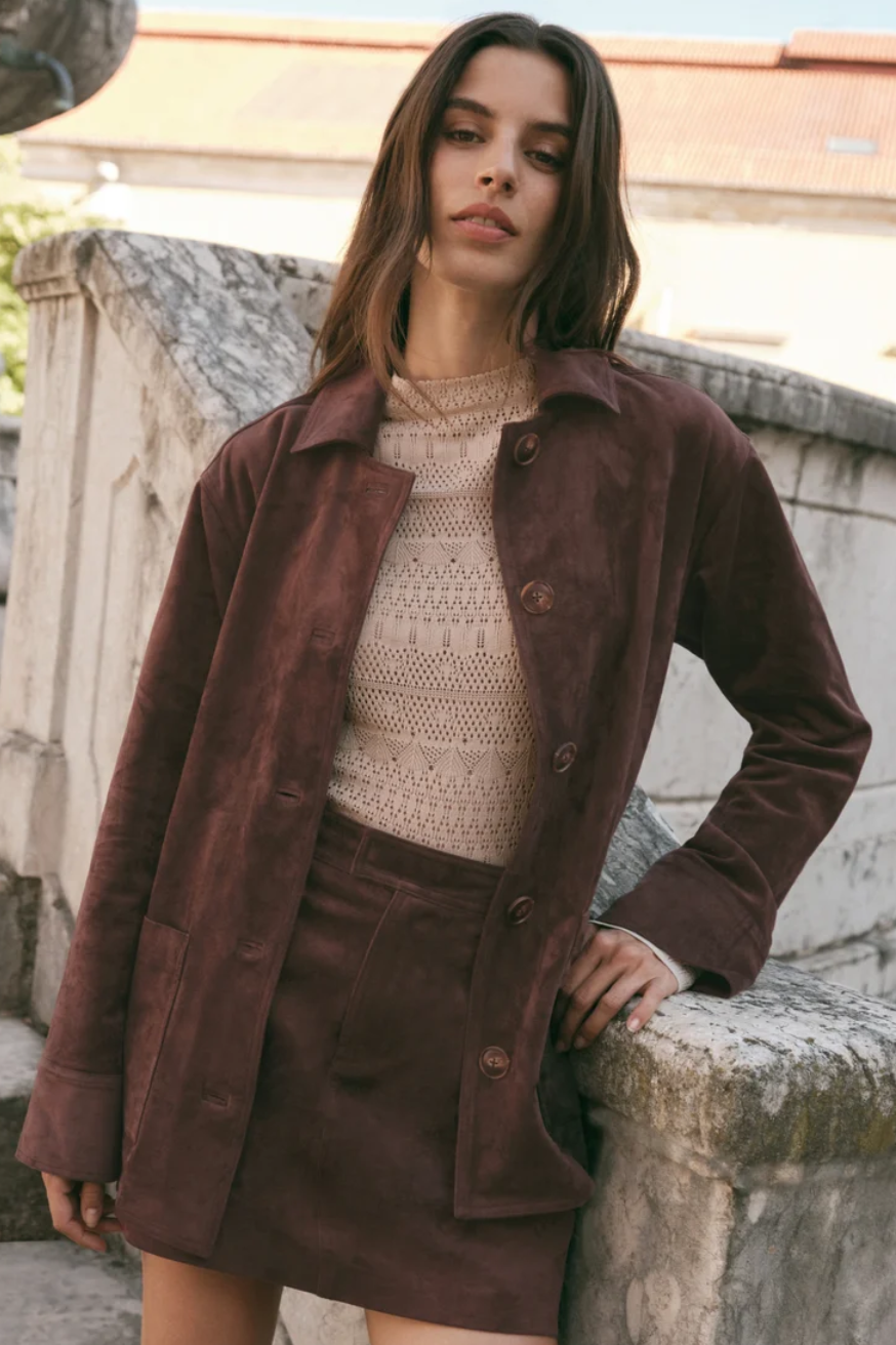 Z Supply Decker Suede Chore Coat