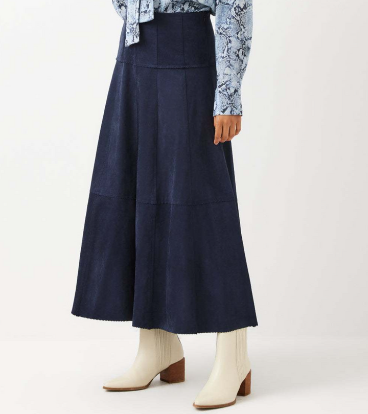 Karen Kane Effortlessly Polished Faux Suede Midi Skirt