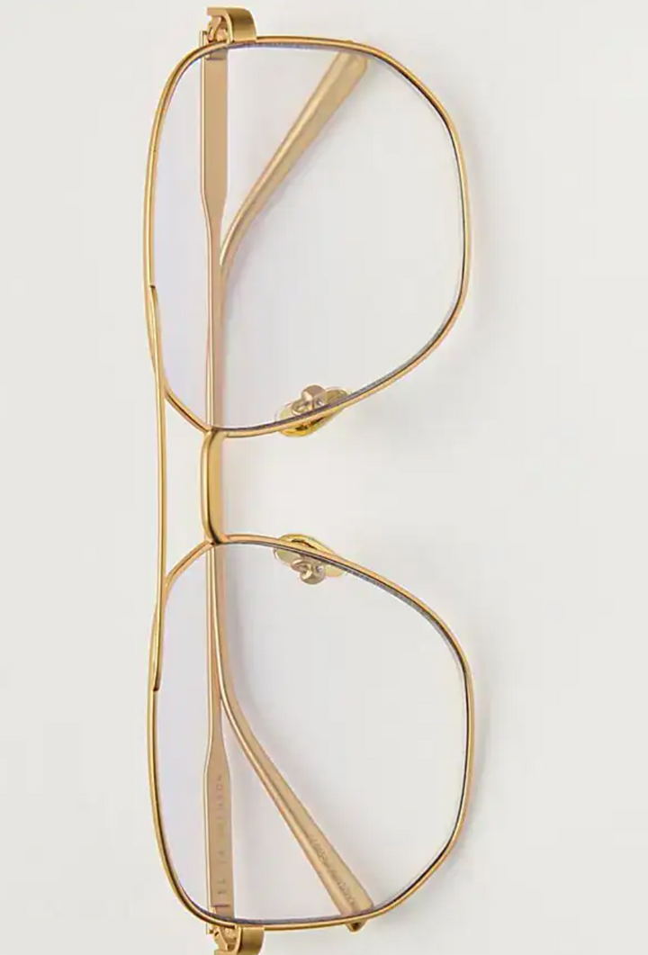 Elisa Johnson Celine Gold Metal Sunglasses