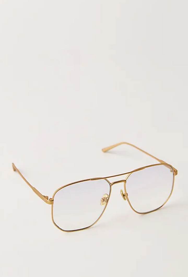 Elisa Johnson Celine Gold Metal Sunglasses